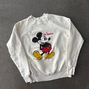 Vintage White Mickey Mouse San Francisco Sweatshirt
